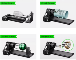 xtool-ra2-pro aplicaciones eje rotatorio